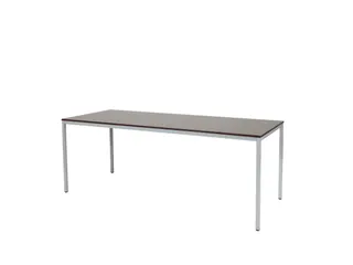 Domino Basic Tafel Vaste Hoogte 2000x800mm Logan Eiken Alu 4-Poots - 1