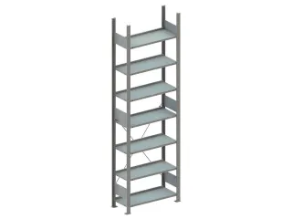 magazijnstelling,grondveld,HxBxD 2500x806x336mm,vakl. 80kg,7xlegbord - 1