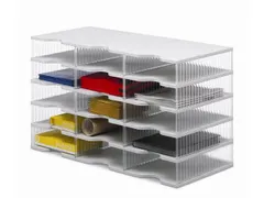 postsorteerbox,15vakken,m. antislipvoeten,Tafelopstelling