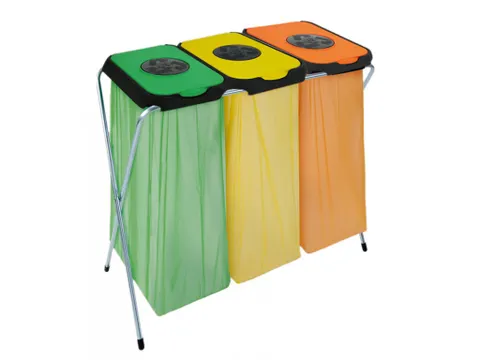 Afvalzakhouder EKOthinks 390 Liter groen geel oranje