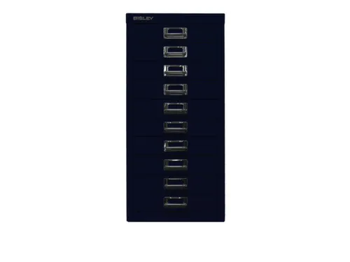 kantoor-ladekast HxBxD 590x278x380mm 10 laden romp oxfordblauw staal