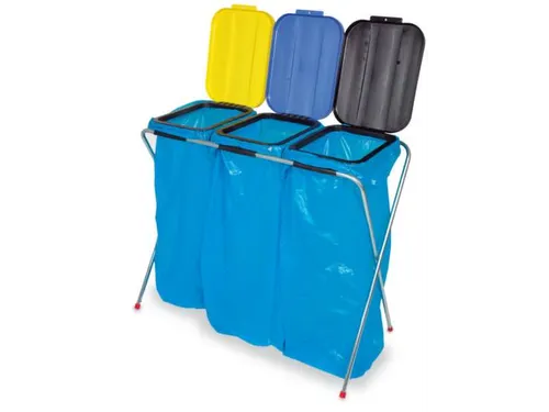 Lichte Afvalverzamelaar 3x70/120 liter 810x960x410mm Deksel