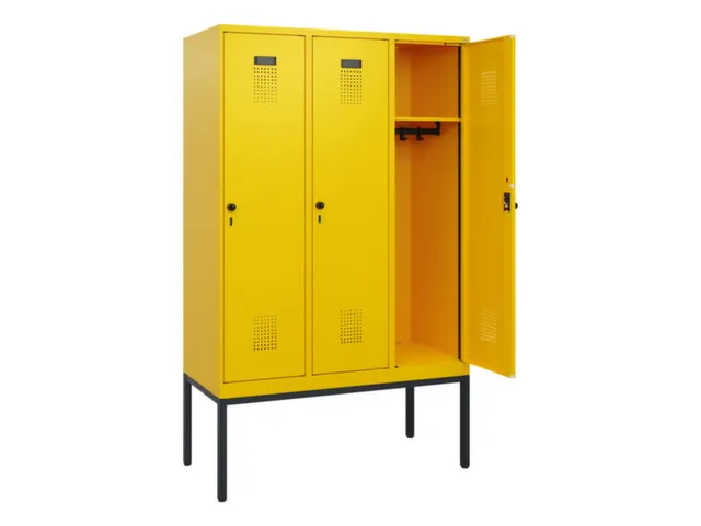 schoollocker,HxBxD 1950x1200x500mm,3vak,vak B 400mm,draaigrendel