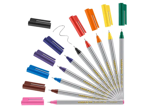 Fineliner Edding 89/10 assorti 0.3mm blister à 10 stuks