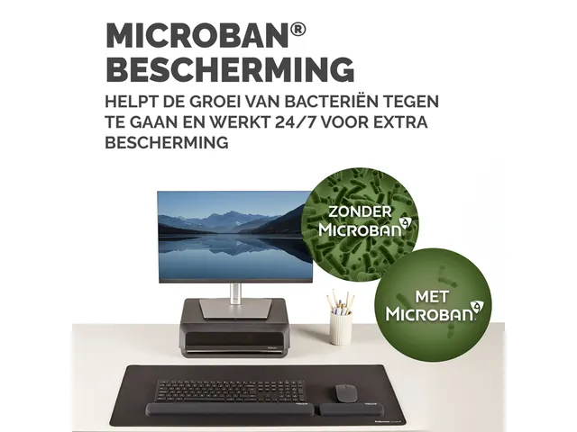 Polssteun Fellowes Breyta palm zwart 6x18cm