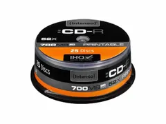Intenso CD-R 80min 700MB 52x IW 25 stuks Inkjet printable