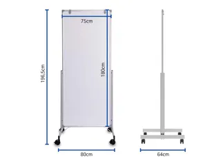 Verrijdbaar Whitebord 75x180cm MAULpro Easy2move - 7