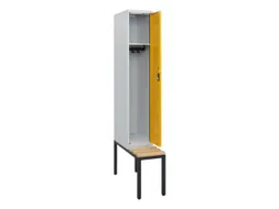 locker met bank,HxBxD 1950x300x815mm,1vak,vak B 300mm,cilinderslot