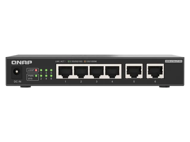 Unmanaged, 2x 10GbE RJ45, 4x 2.5GbE RJ45, 4K MAC, 26 x 160 x110 mm