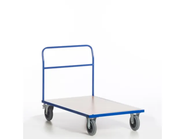 chariot avec barre de poussée force 500kg plateau Lxl 1200x800mm