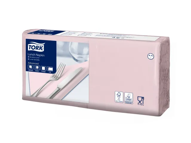 Tork 477847 Lunchservet Advanced Roze 33x33cm