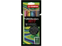 Kleurpotloden STABILO Greencolors 6019/12-1-20 etui à 12 stuks