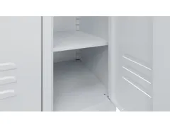 legbord,v. locker,HxBxD 15x298x444mm,v. vak B 300mm,staal