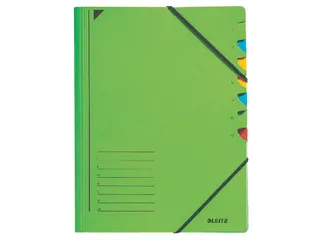 Sorteermap Leitz 3907 A4 7 Vaks Groen karton - 2