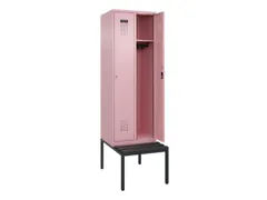 locker met bank,HxBxD 2120x600x815mm,2vak,vak B 300mm,cilinderslot
