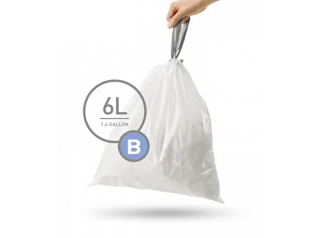 Afvalzakken 6 liter (B) Wit Simplehuman