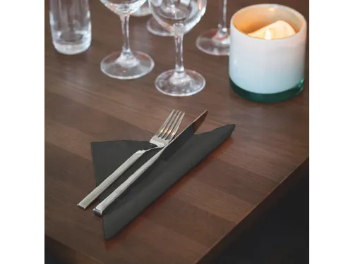 Servetten Tork 477148 2-laags 33x33cm zwart 1/4 vouw 200st.