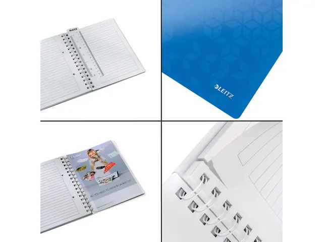 Bloc à spirale Leitz WOW A5 PP ligné bleu