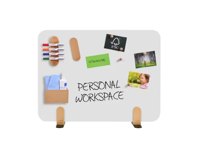 Bureauscherm Elements whiteboard 60x80cm Houder