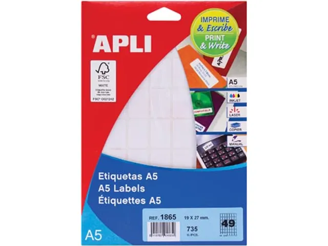 Etiketten 19x27mm Print & Write Wit