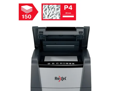 Papiervernietiger Rexel Optimum Auto+ 150X P4 snippers 4x28mm