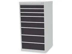 ladekast,HxBxD 1319x705x736mm,8lade(n),cilinderslot,romp RAL7035