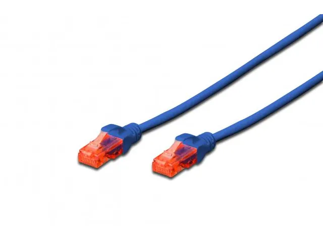 CAT 6 U-UTP patchkabel Cu LSZH AWG 26/7 Lengte 0,25m Blauw
