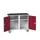 montagetafel 965x1050x550mm staalblad 2 kasten RAL7035 front RAL3004