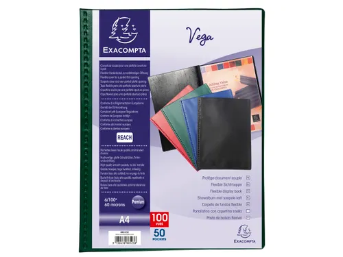 Showalbum Vega PVC o paak 50 tas A4 groen