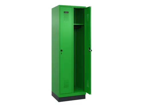 locker,HxBxD 1950x600x500mm,2vak,vak B 300mm,draaigrendel,sokkel