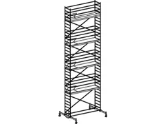 rolsteiger,reik H 10,6m,steiger H 9,82m,4platform(s),m. luik