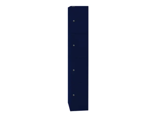 lockerkast,HxBxD 1802x305x457mm,1x4vakken,cil.-slot,romp oxfordblauw