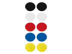 Magneet Westcott assorti pak à 10st. Ø 30x8mm, 900g