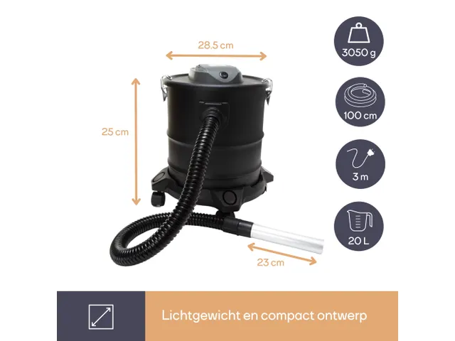 Aszuiger 1200W 20 Liter Met Wielbasis