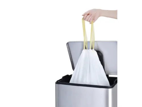 Afvalzak EKO MDPE type E met trekband 55x70cm 25-35 Liter wit