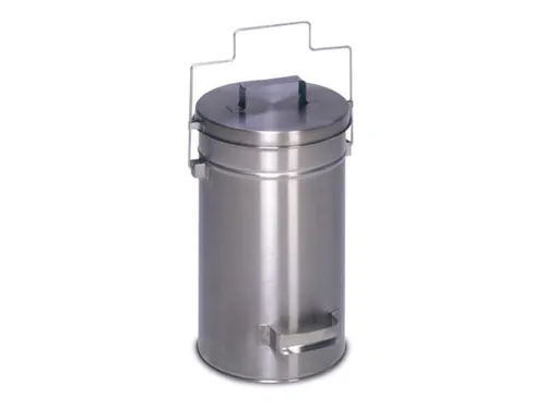 RVS veiligheidsafvalbak,15,3l,HxØ 500x270mm,romp RVS,deksel RVS