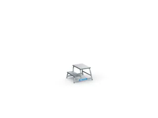 machine-opstapje bordes H 400mm 2treden aluminium - 1
