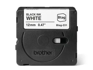 Labeltape Brother Ptouch Btag-231 12mm zwart op wit - 3