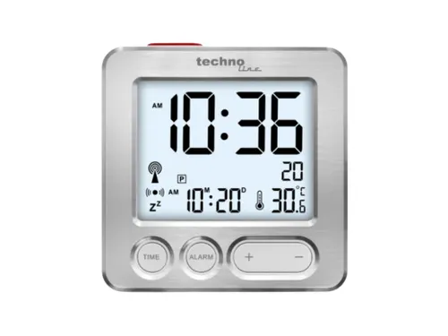 Wekker Technoline WT 265 66x66x21mm zilver