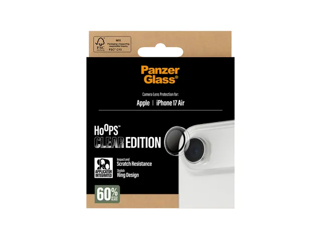 PanzerGlass Hoops Camera Lens Protector Transparent iPhone Air, A