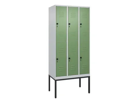 dubbeldekse locker,HxBxD 2120x900x500mm,3x2vak.,vak B 300mm