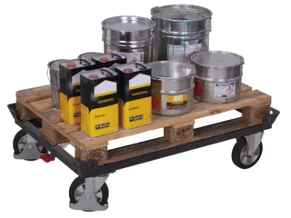 palletwiel,draagverm. 1200kg,laadvl. LxB 810x610mm,laad H 280mm - 1