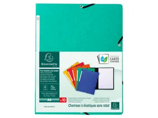 Elastomap zonder klep glanskarton 355gm² A4 Groen - 4