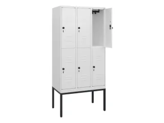 dubbeldekse locker,HxBxD 1950x900x500mm,3x2vak.,vak B 300mm - 2