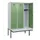 locker met bank,HxBxD 1950x1200x815mm,3vak,vak B 400mm,cilinderslot