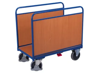 Platformwagen 500kg Laadvlak 1260x760mm 2 Zijwanden Ral 5010 Beuken - 3