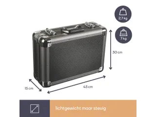 Gereedschapskoffer Met Aluminium Afgeronde Hoeken 430x300x150mm - 6