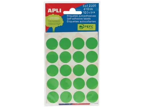 Apli Ronde Etiketten Ø19mm Groen