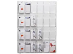 wandfolderhouder HxBxD 1045x766x51mm v. 24xDIN lang transparant