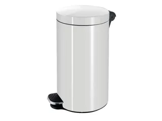 pedaalemmer,12l,HxØ 400x250mm,binnenbak kunststof,romp staal wit - 2